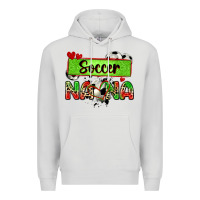 Dove Grey soccer nana with leopard Premium Hoodie - Zillion Design Studio