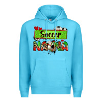 Ocean Blue soccer nana with leopard Premium Hoodie - Zillion Design Studio