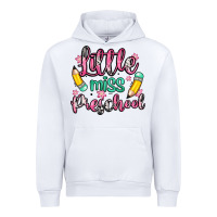 White little miss preschool Urban Hoodie - Zillion Design Studio