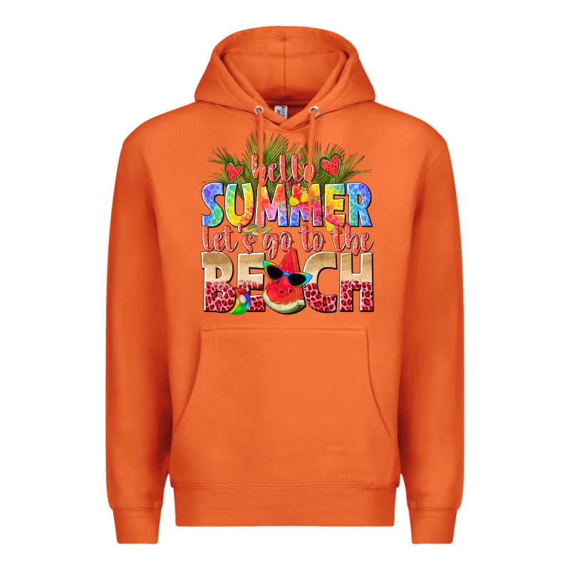 Hello Summer Lets Go To The Beach Premium Hoodie by texasbilliewilder | Teevron