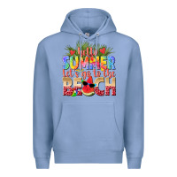 Colony Blue hello summer lets go to the beach Premium Hoodie - texasbilliewilder