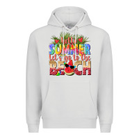 Dove Grey hello summer lets go to the beach Premium Hoodie - texasbilliewilder
