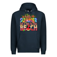 Navy hello summer lets go to the beach Premium Hoodie - texasbilliewilder