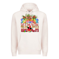 Pale Pink hello summer lets go to the beach Premium Hoodie - texasbilliewilder