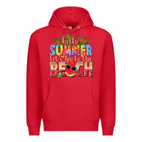 Red hello summer lets go to the beach Premium Hoodie - texasbilliewilder