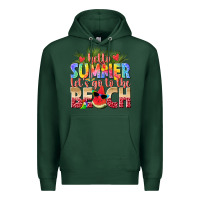 Sports Green hello summer lets go to the beach Premium Hoodie - texasbilliewilder