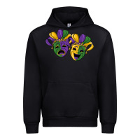 Black mardi gras mask Urban Hoodie - RanaPortraitStore