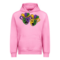 Fuchsia Pink mardi gras mask Urban Hoodie - RanaPortraitStore