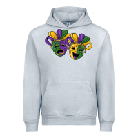 Heather Grey mardi gras mask Urban Hoodie - RanaPortraitStore