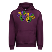 Mauve Wine mardi gras mask Urban Hoodie - RanaPortraitStore