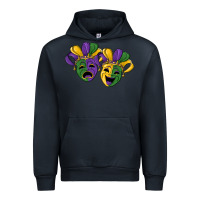 Navy mardi gras mask Urban Hoodie - RanaPortraitStore