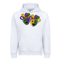 White mardi gras mask Urban Hoodie - RanaPortraitStore