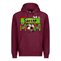Burgundy soccer mom with leopard Premium Hoodie - Zillion Design Studio