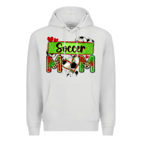 Dove Grey soccer mom with leopard Premium Hoodie - Zillion Design Studio