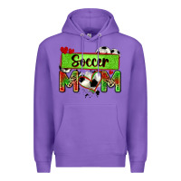 Purple soccer mom with leopard Premium Hoodie - Zillion Design Studio