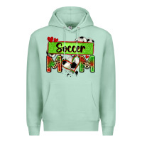 Seafoam soccer mom with leopard Premium Hoodie - Zillion Design Studio