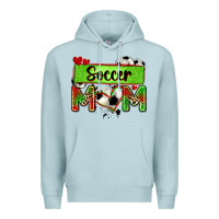 Blue Mist soccer mom with leopard Premium Hoodie - Zillion Design Studio