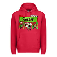 Cardinal soccer mom with leopard Premium Hoodie - Zillion Design Studio