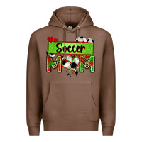 Chestnut soccer mom with leopard Premium Hoodie - Zillion Design Studio
