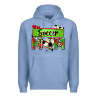 Colony Blue soccer mom with leopard Premium Hoodie - Zillion Design Studio