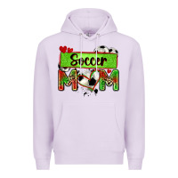 Lilac soccer mom with leopard Premium Hoodie - Zillion Design Studio