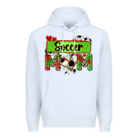 White soccer mom with leopard Premium Hoodie - Zillion Design Studio