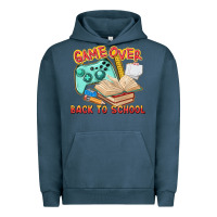 Pigment Midnight Navy game over back to school Urban Hoodie - texasbilliewilder