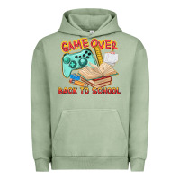 Pigment Oil Green game over back to school Urban Hoodie - texasbilliewilder