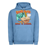 Pigment Pebble Blue game over back to school Urban Hoodie - texasbilliewilder