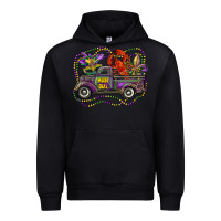 Mardi Gras Truck With Mask Fleur De Lis And Crawfish Urban Hoodie | Teevron