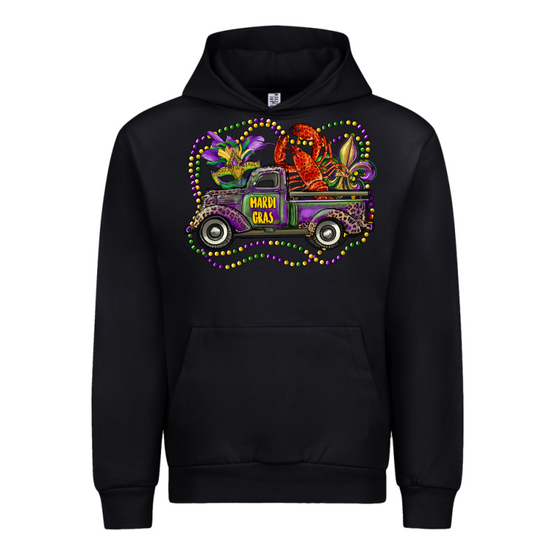 Mardi Gras Truck With Mask Fleur De Lis And Crawfish Urban Hoodie by RanaPortraitStore | Teevron