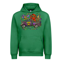 Emerald mardi gras truck with mask fleur de lis and crawfish Urban Hoodie - RanaPortraitStore