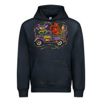 Navy mardi gras truck with mask fleur de lis and crawfish Urban Hoodie - RanaPortraitStore