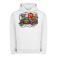 Pigment Lunar Rock mardi gras truck with mask fleur de lis and crawfish Urban Hoodie - RanaPortraitStore