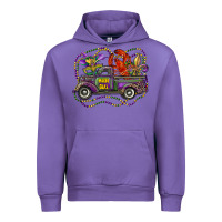 Tulip mardi gras truck with mask fleur de lis and crawfish Urban Hoodie - RanaPortraitStore