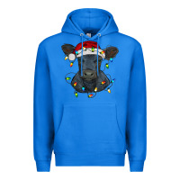 True Royal christmas baby black angus calf with lights Premium Hoodie - RanaPortraitStore