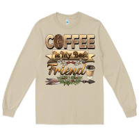 Mushroom coffee is my best friend Long Sleeve Tee - BarkalooDesign