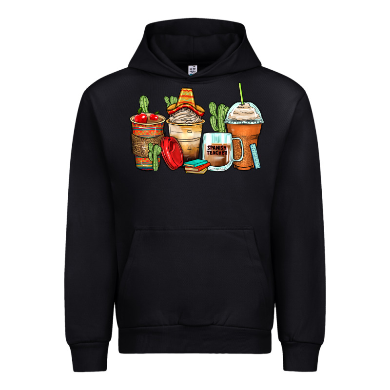 Spanish Teacher Coffee Cups Urban Hoodie by Zillion Design Studio | Teevron