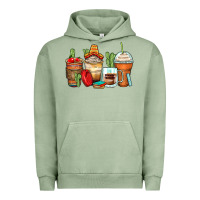 Pigment Oil Green spanish teacher coffee cups Urban Hoodie - Zillion Design Studio