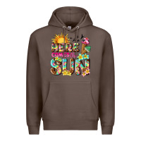 Coffee here comes the sun Premium Hoodie - texasbilliewilder