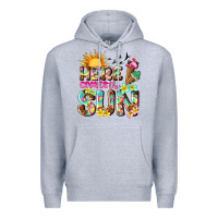 Heather Grey here comes the sun Premium Hoodie - texasbilliewilder