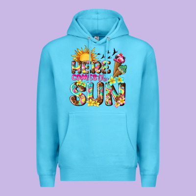 Here Comes The Sun Premium Hoodie Designed By Texasbilliewilder