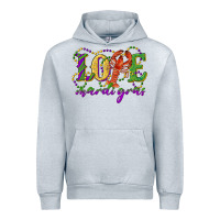 Heather Grey love with crawfish mardi gras Urban Hoodie - RanaPortraitStore