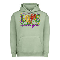 Pigment Oil Green love with crawfish mardi gras Urban Hoodie - RanaPortraitStore