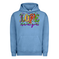 Pigment Pebble Blue love with crawfish mardi gras Urban Hoodie - RanaPortraitStore