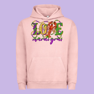 Love With Crawfish Mardi Gras Urban Hoodie Designed By Ranaportraitstore