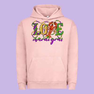 Love With Crawfish Mardi Gras Urban Hoodie Designed By Ranaportraitstore