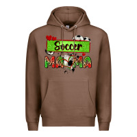Chestnut soccer mama with leopard Premium Hoodie - Zillion Design Studio