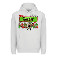 Dove Grey soccer mama with leopard Premium Hoodie - Zillion Design Studio