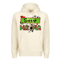 Sandshell soccer mama with leopard Premium Hoodie - Zillion Design Studio